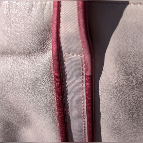 COACH POPPY METALLIC FUCHSIA PINK/PURPLE HEARTS GLAM TOTE LIMITED EDITION - Picture 11 of 15